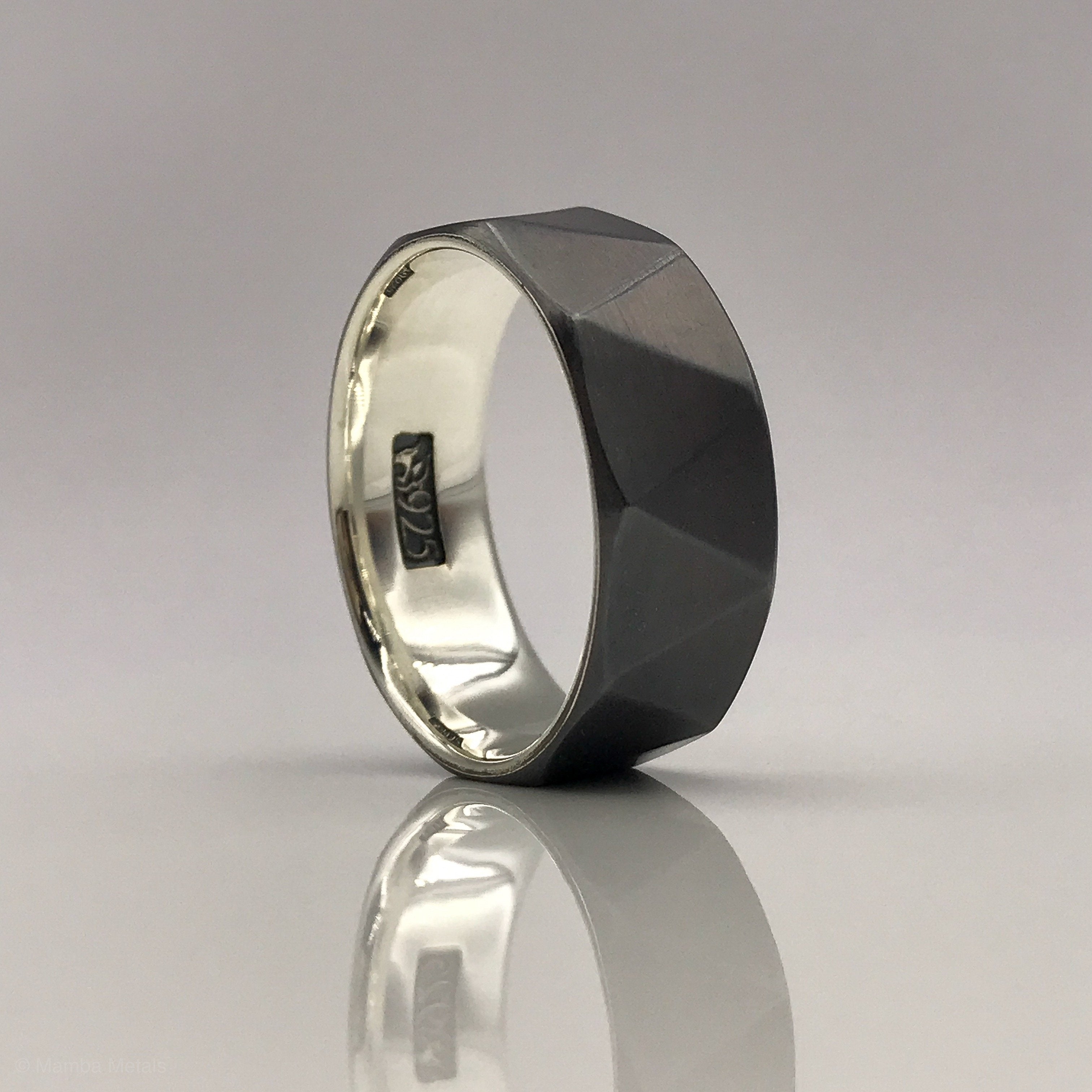 Bermuda -  Faceted Sterling Silver Ring