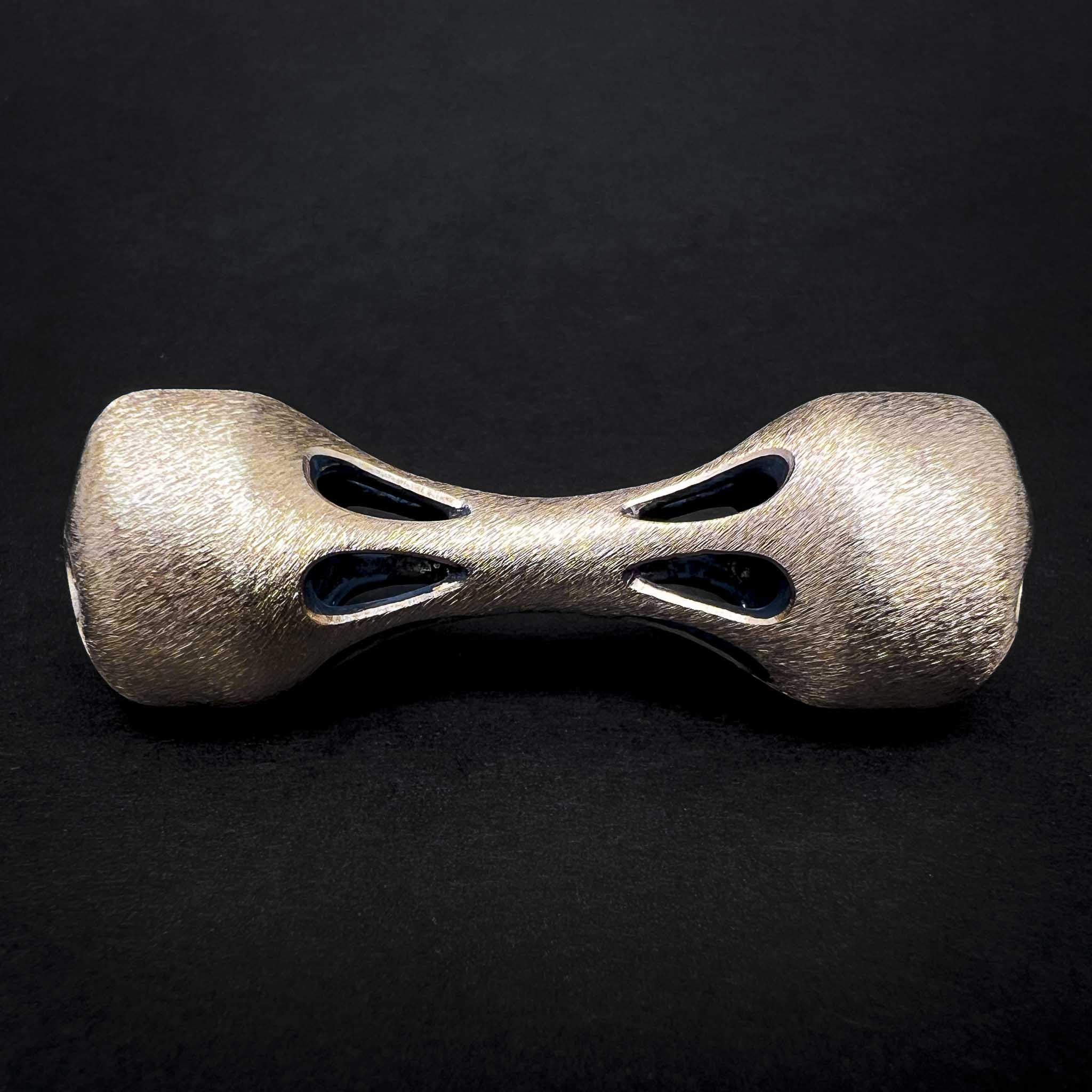 Cascade Knuckle Roller - Stone Finished Bronze with Peridot - Prototype #12