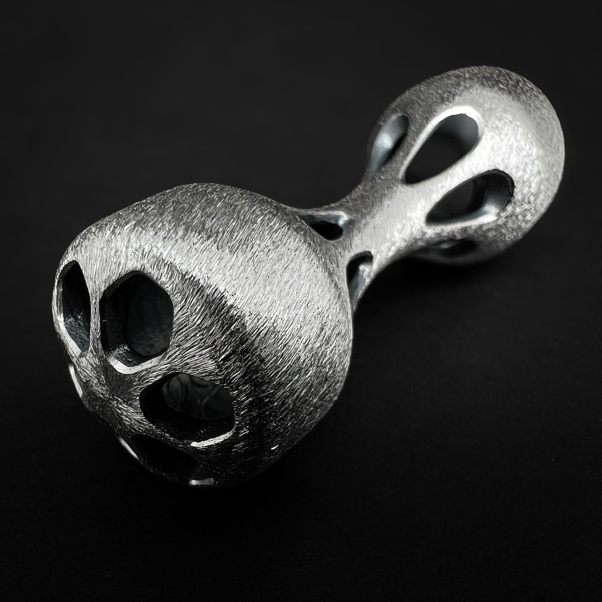 Cascade Knuckle Roller - Stone Finished Sterling Silver