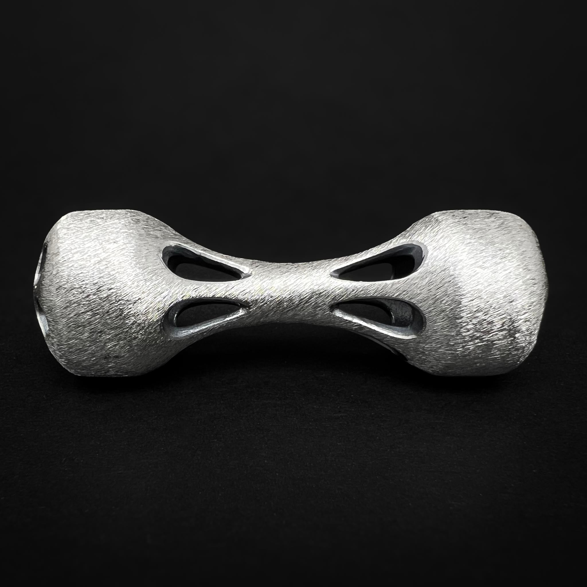 Cascade Knuckle Roller - Stone Finished Sterling Silver