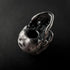 Mini Calavera Lanyard Bead - Antique Finished Sterling Silver
