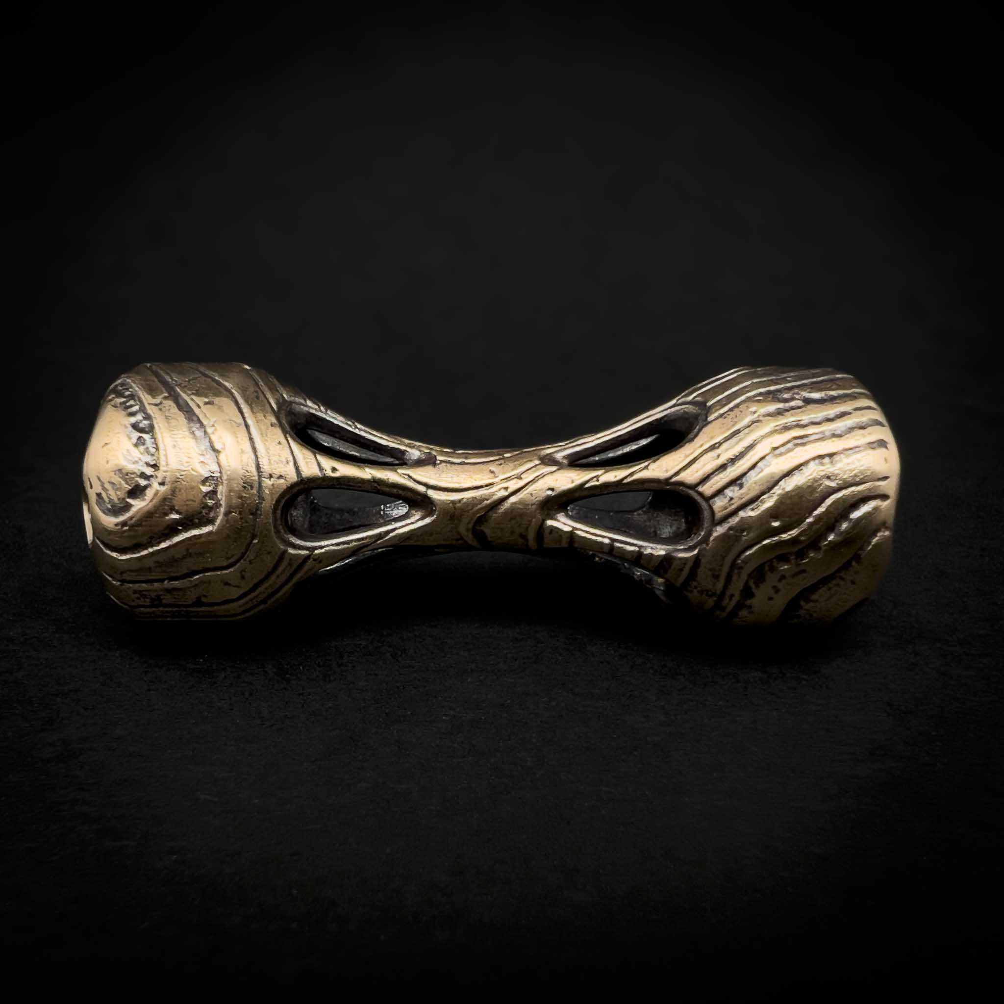 Cascade Knuckle Roller - Timber Edition - Prototype #15 - Satin Finished Bronze with Sapphire