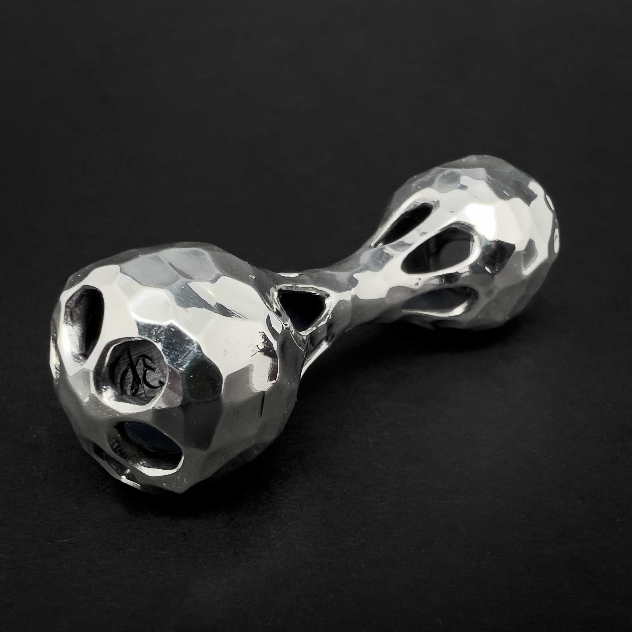 Cascade Knuckle Roller - Prototype #16 - Hammered and Polished Sterling Silver