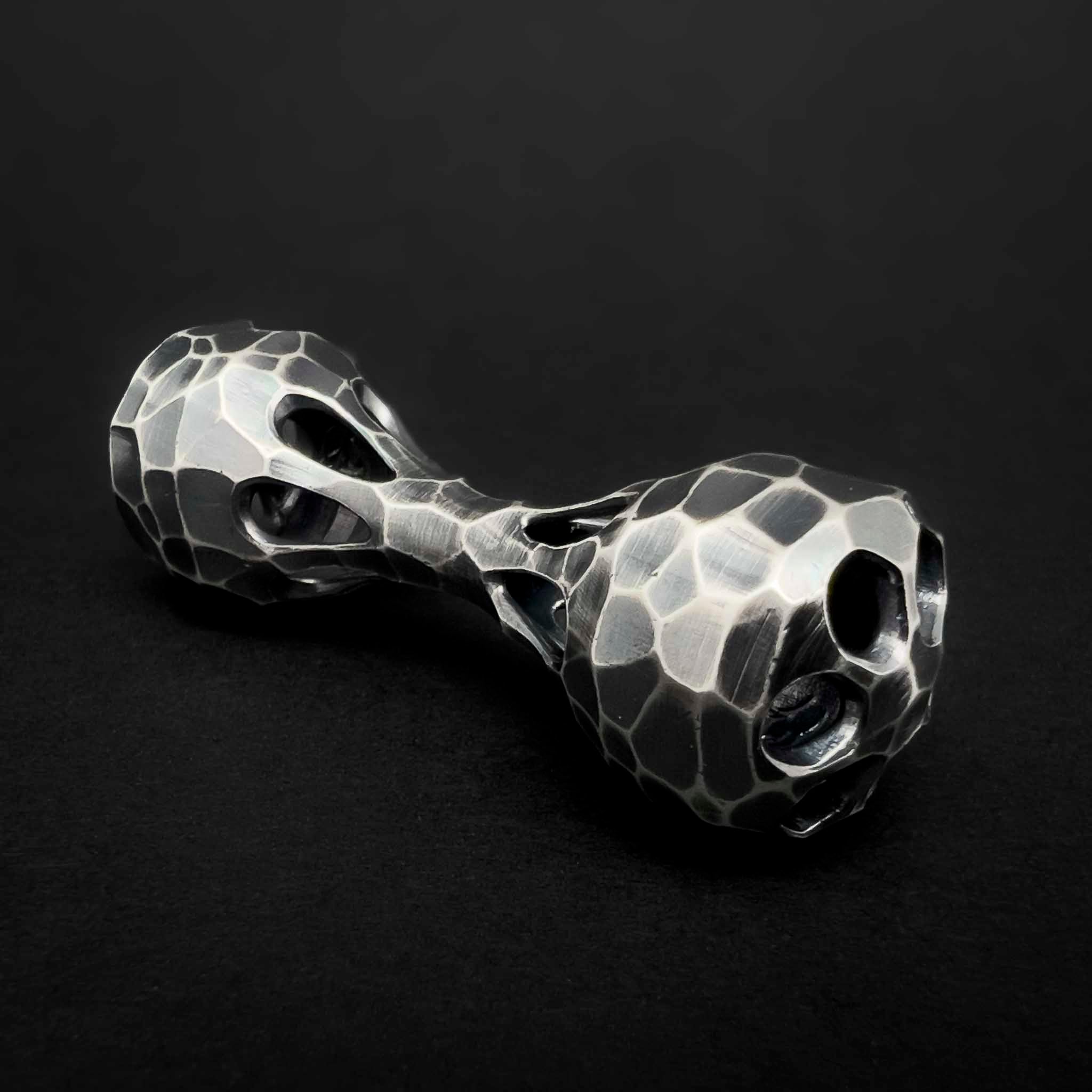 Cascade Knuckle Roller - Prototype #17 - Hammered Sterling Silver