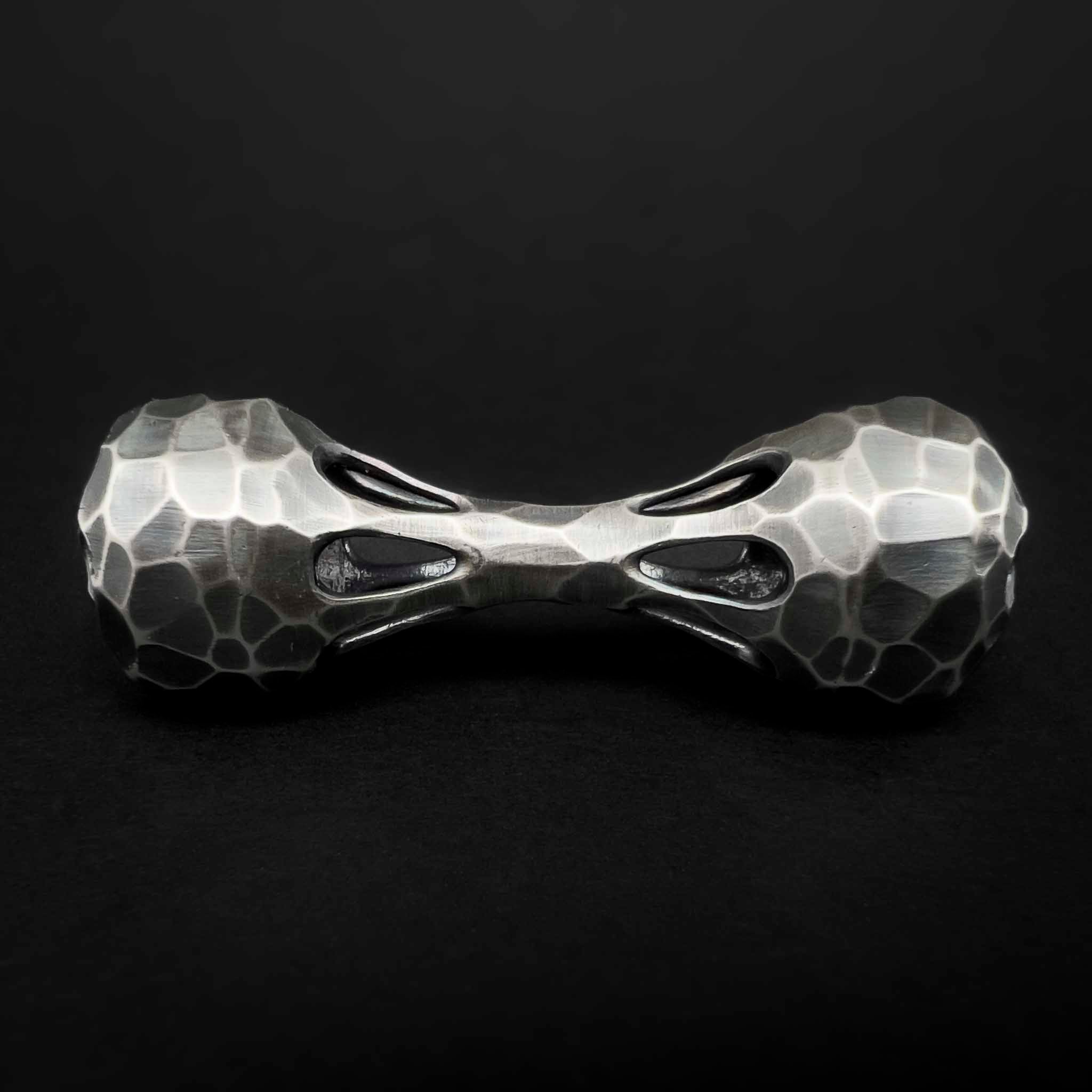 Cascade Knuckle Roller - Prototype #18 - Hammered Sterling Silver