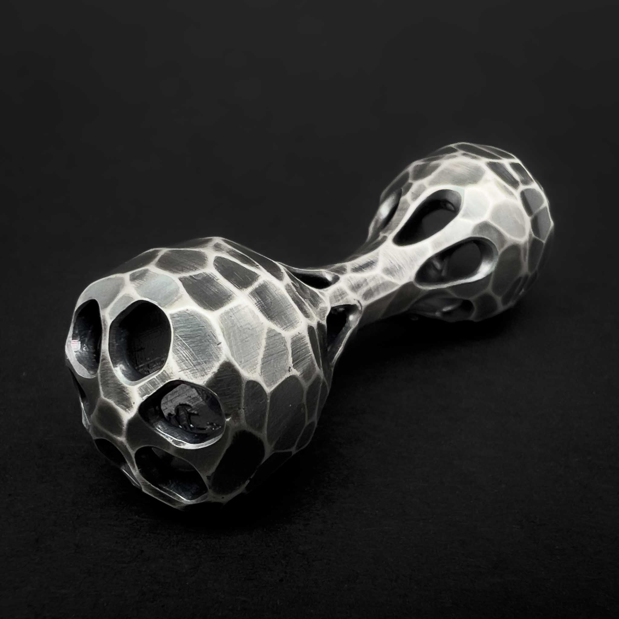 Cascade Knuckle Roller - Prototype #18 - Hammered Sterling Silver