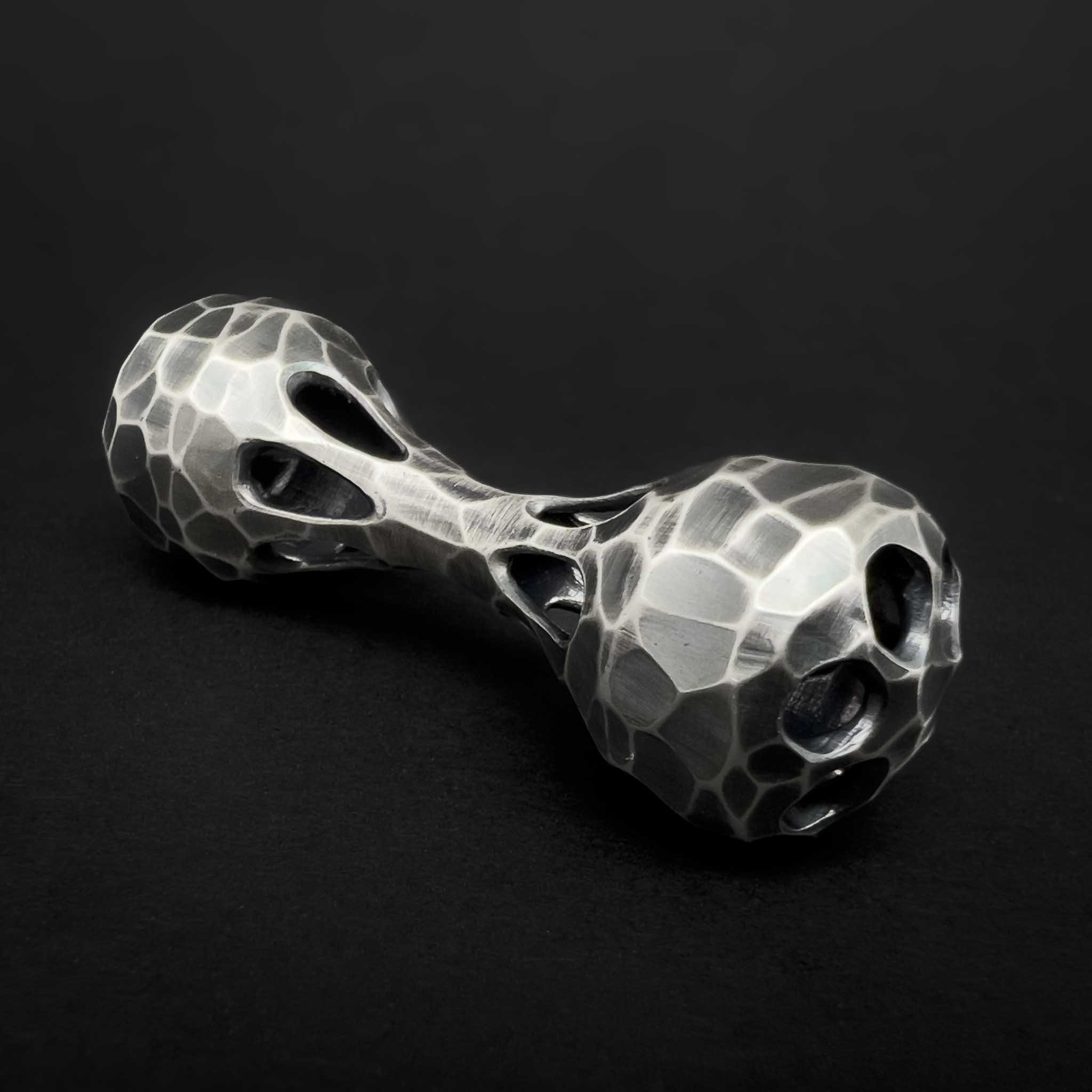 Cascade Knuckle Roller - Prototype #18 - Hammered Sterling Silver