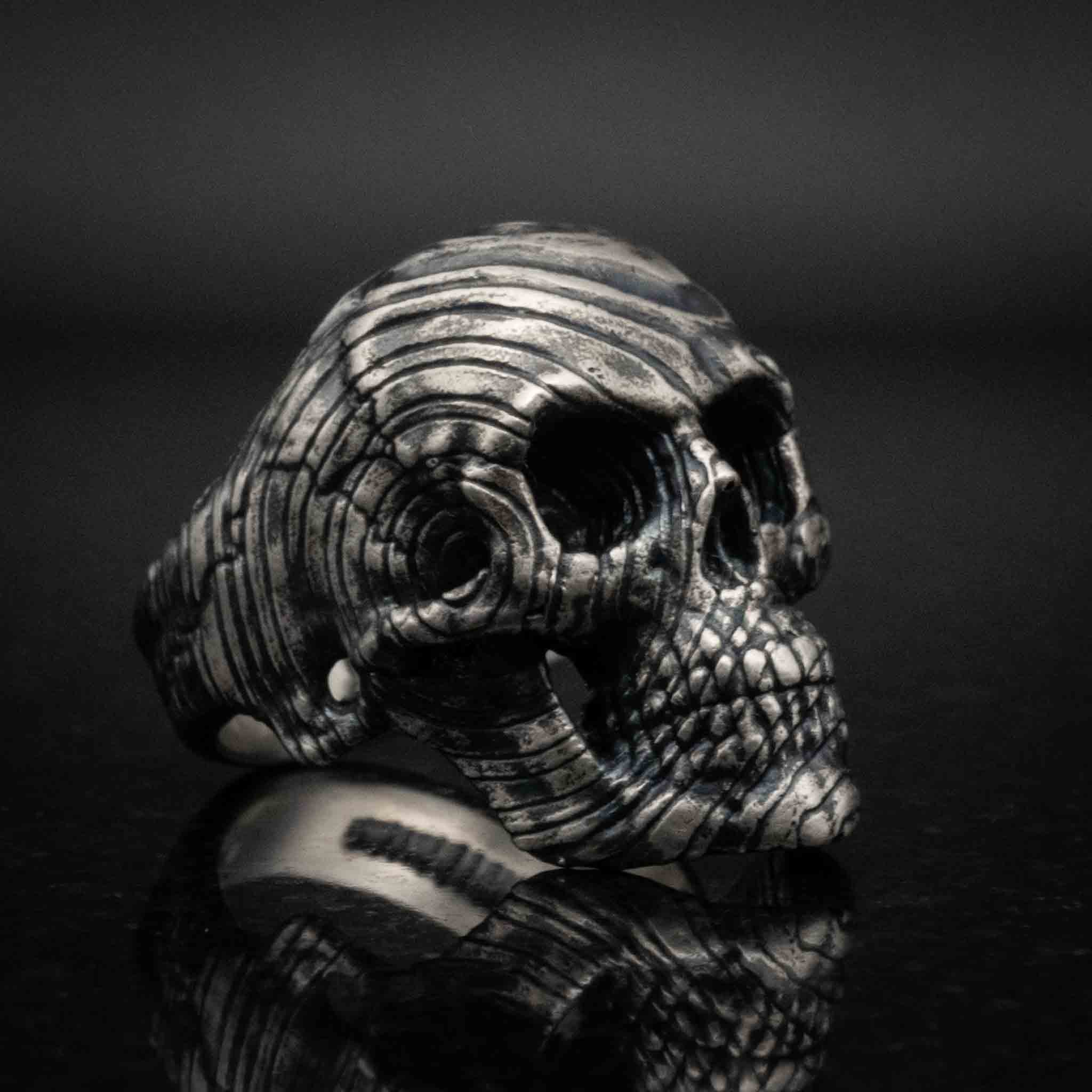 Timber Skull Ring - Sterling Silver